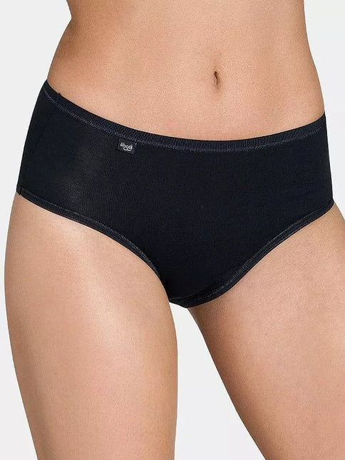 Sloggi 46(XXXL) dydžio moteriškos juodos spalvos kelnaitės EverNew Midi C2P