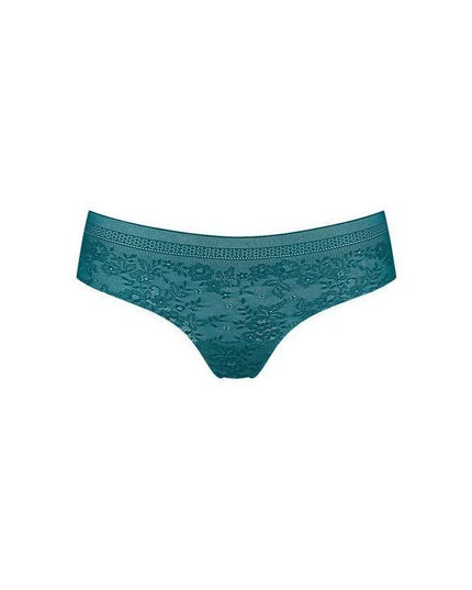 Sloggi M(38) XS(34) dydžio smaragdo spalvos minkštos gipiūrinės kelnaitės Zero Lace Short
