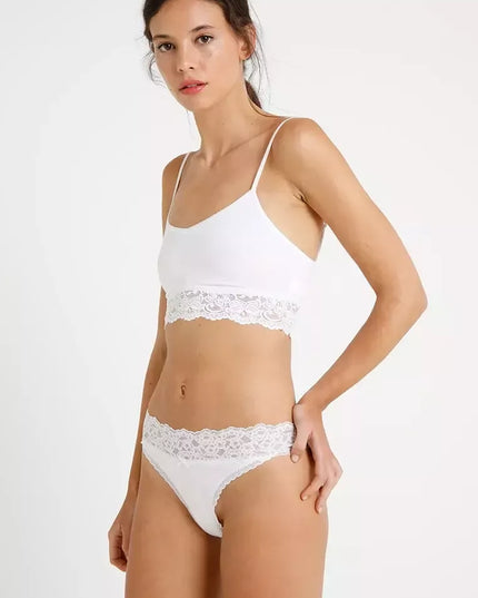 Sloggi 48 dydžio baltos spalvos liemenėlė Romance H Bralette