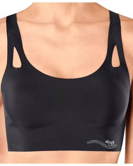 Sloggi sportinė juodos spalvos  liemenėlė ZERO Feel Sporty Top