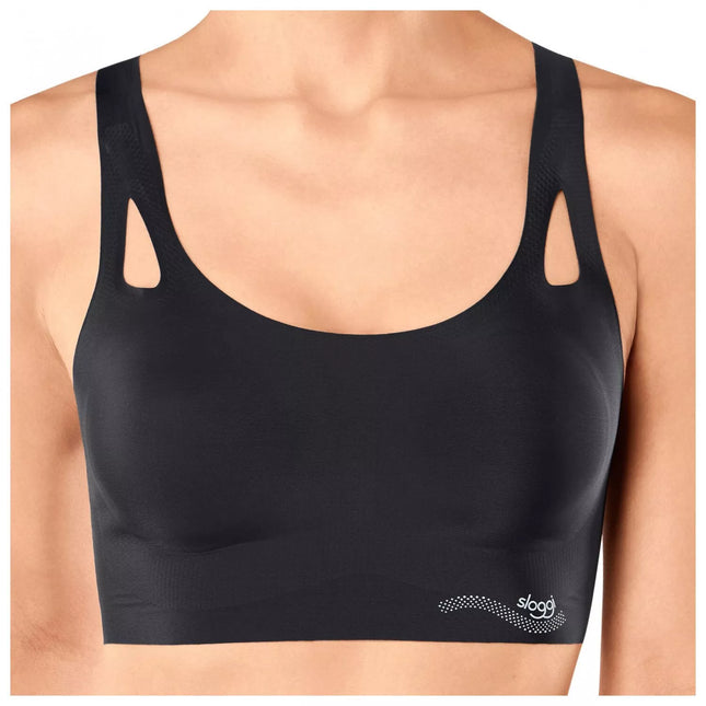 Sloggi sportinė juodos spalvos  liemenėlė ZERO Feel Sporty Top