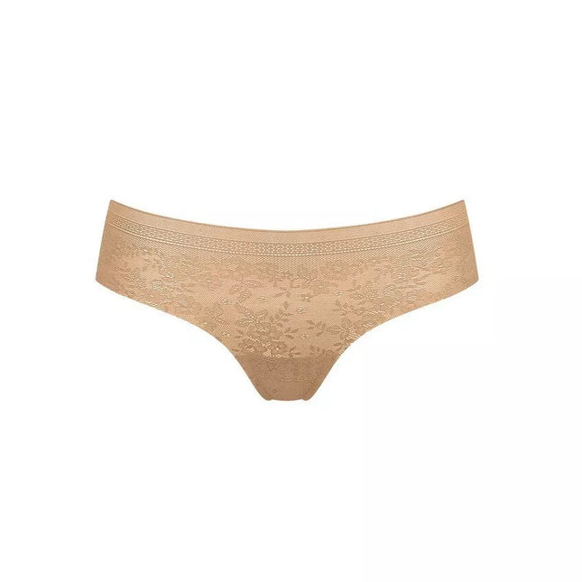 Sloggi S(36) dydžio kreminės spalvos minkštos gifiūrinės kelnaitės Zero Lace Hipster