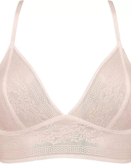 Sloggi L(40) dydžio violetinės spalvos neriniuota braletė ZERO Lace Bralette