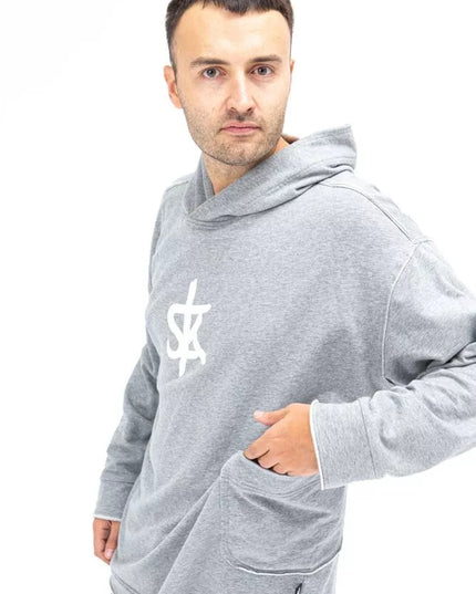 Sofa Killer šviesiai pilkas ilgas džemperis su SK logotipu