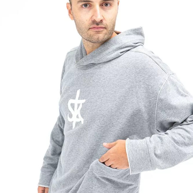 Sofa Killer šviesiai pilkas ilgas džemperis su SK logotipu