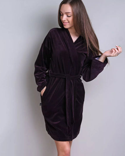 Sofa Killer violetinis veliūrinis chalatas