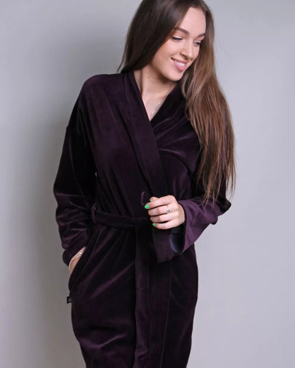 Sofa Killer violetinis veliūrinis chalatas