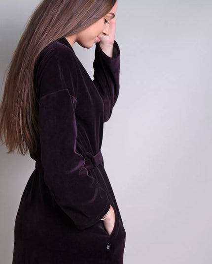 Sofa Killer violetinis veliūrinis chalatas