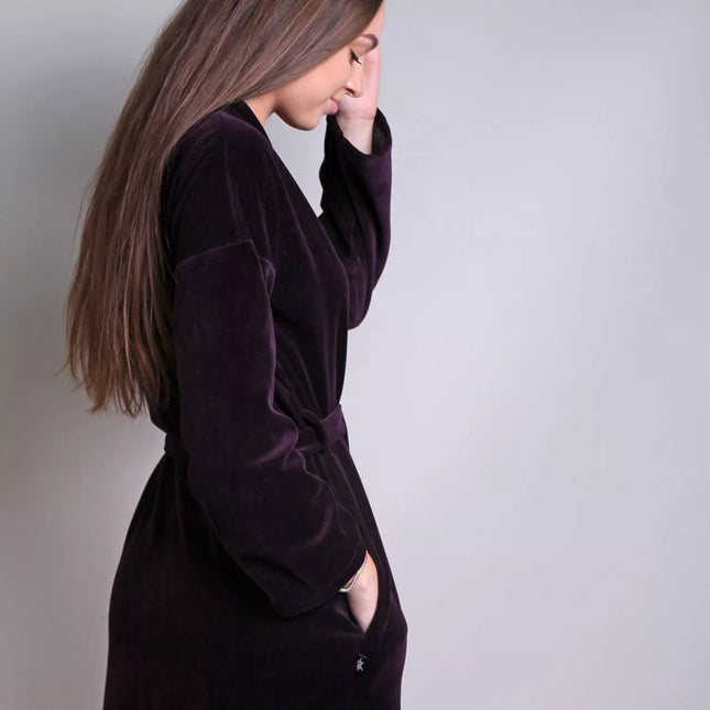 Sofa Killer violetinis veliūrinis chalatas