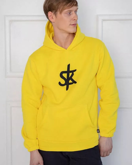 Sofa Killer ryškiai geltonas džemperis su SK logotipu