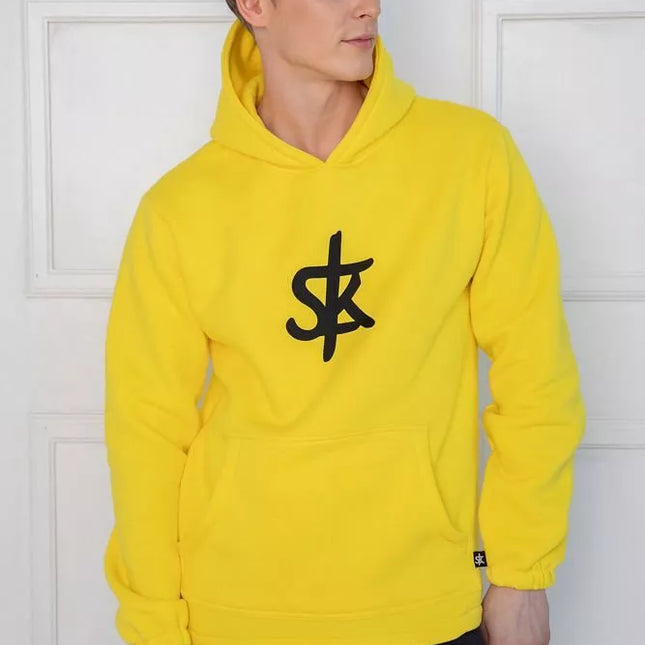 Sofa Killer ryškiai geltonas džemperis su SK logotipu