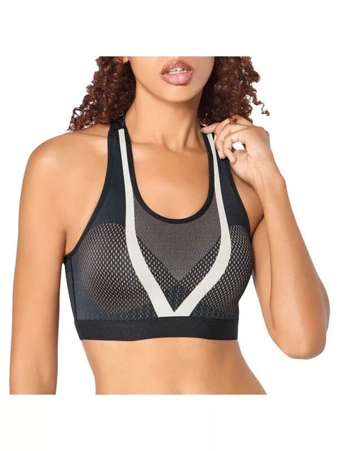 Triumph  XL(42)  dydžio juoda marga sportinė  liemenėlė Triaction Knit Motion N