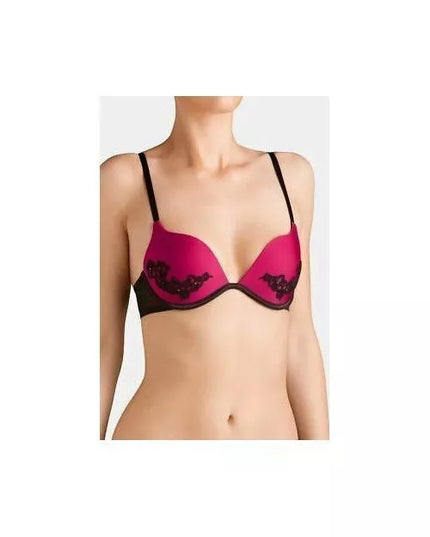 Triumph 80D bordo spalvos liemenėlė dekoruota juodais neriniais  Scarlet Essence WHU