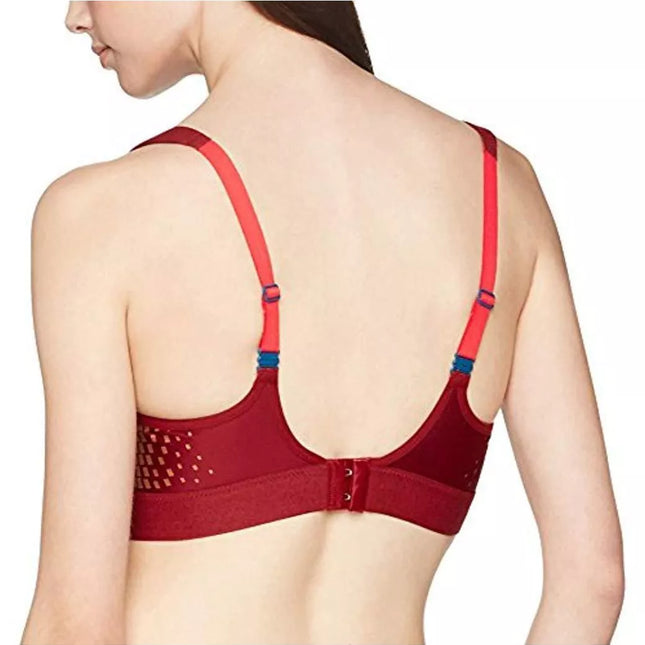 Triumph 75B 80B 70 bordo spalvos su raštais sportinė  liemenėlė Triaction Boost Lite WHU
