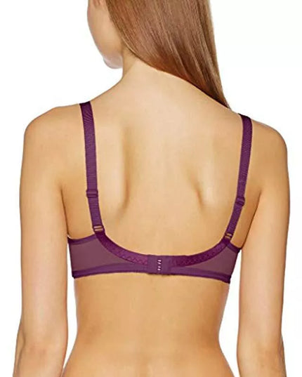 Triumph 80G violetinės spalvos su raudonais nėriniais liemenėlė Beauty-Full Darling WP