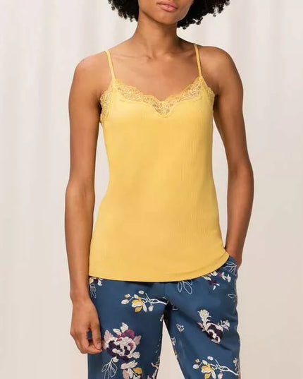 Triumph 36(XS) 38(M) 40(L) 42(XL) 44(XXL) dydžio geltonos spalvos neriniuoti marškinėliai Climate Control CAMISOLE
