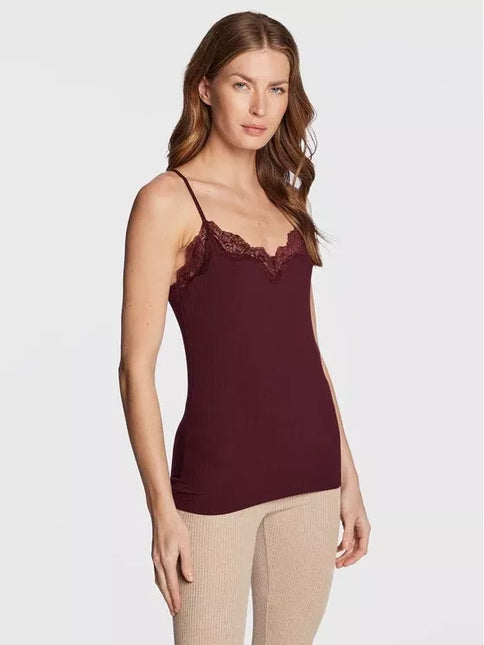 Triumph 36(XS) 38(M) 40(L)dydžio bordo spalvos neriniuoti marškinėliai Climate Control CAMISOLE