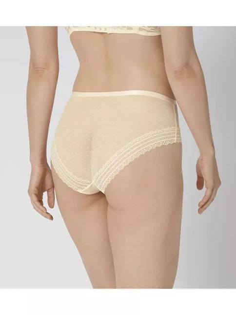 Triumph L(40) dydžio gelsvos spalvos perregimos kelnaitės Tempting Tulle Maxi