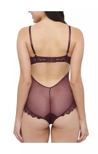 Triumph erotiškas bordo spalvos neriniuotas triko Lavish Spotlight BS