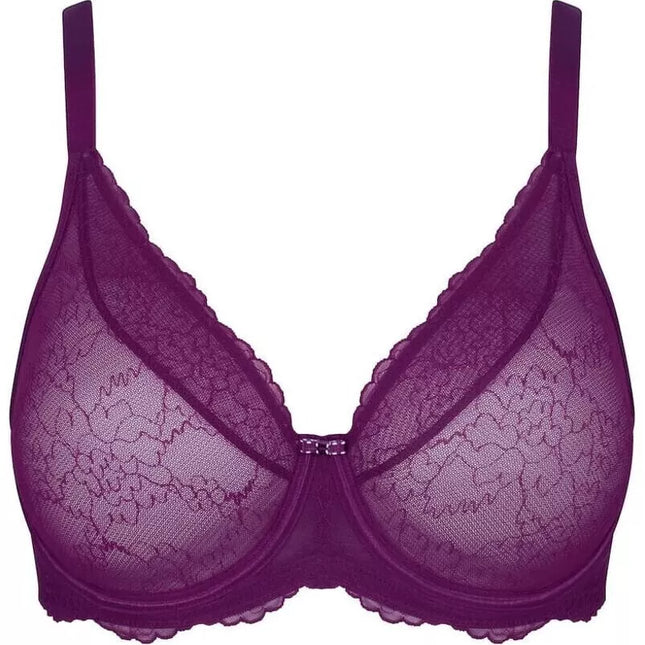 Triumph 70C dydžio tamsiai violetinės spalvos liemenėlė Mirage Spotlight  W01 Ex