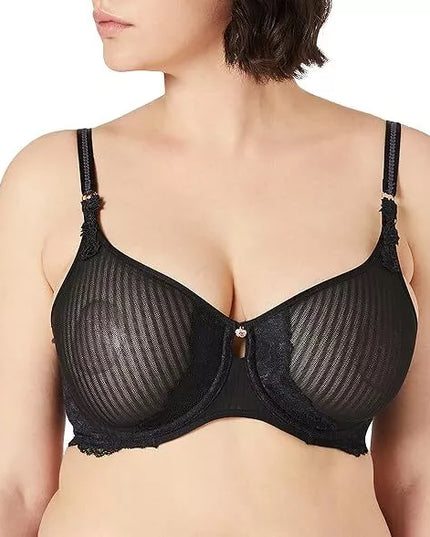 Triumph 75E dydžio juodos spalvos  liemenėlė Peony Florale W01