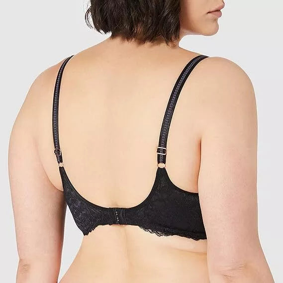 Triumph 75E dydžio juodos spalvos  liemenėlė Peony Florale W01