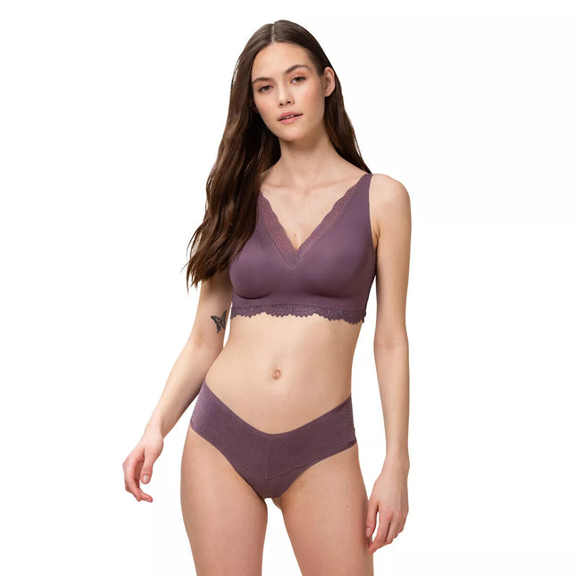 Triumph violetinės spalvos liemenėlė be lankelių  Velveteen Sensation N01