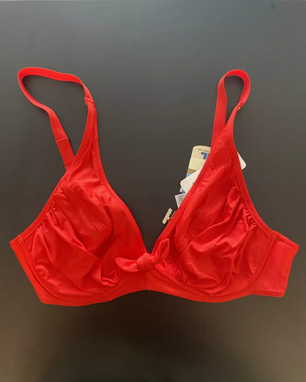 Lise Charmel Antigel 80D 85C dydžio dviejų dalių raudonas maudymosi kostiumėlis L'estivale Chic