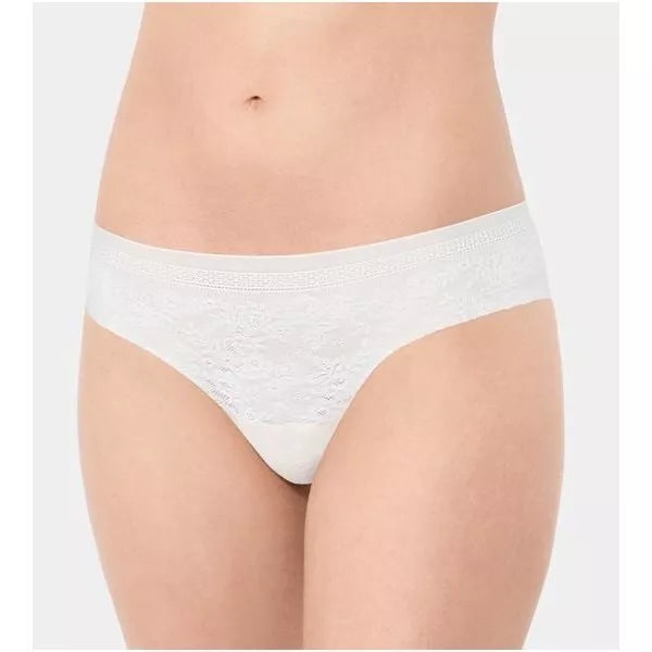 Sloggi S(36)  dydžio pieno spalvos minkštos gifiūrinės kelnaitės Zero Lace Hipster
